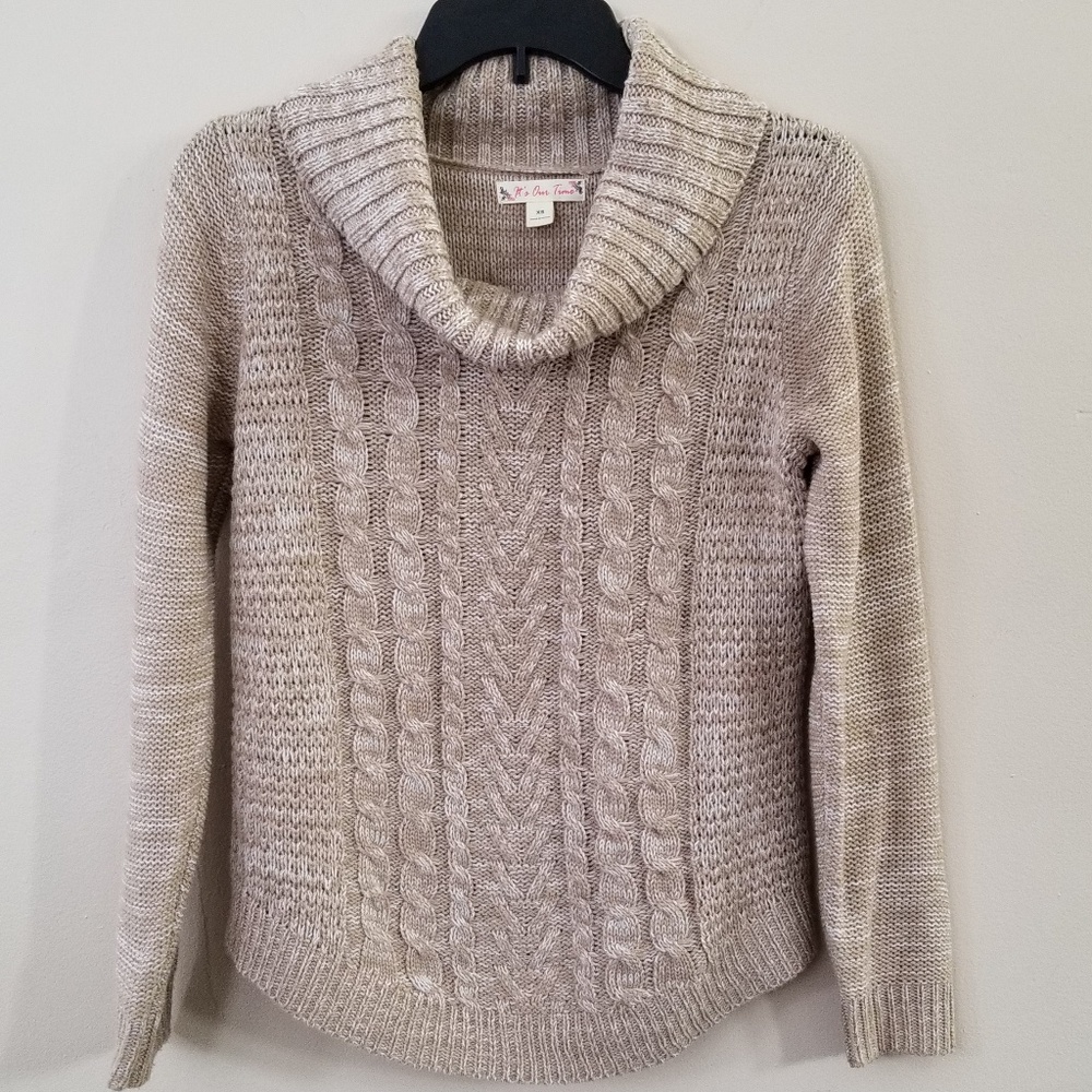 Cozy tan turtleneck sweater